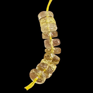 Citrine from Brazil Faceted Rondelle Beads | 6x2mm | Yellow | 10 Beads |