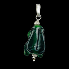 Load image into Gallery viewer, Lampwork Frog Sterling Silver Frog Pendant | 1&quot; Long | Green | 1 Pendant |
