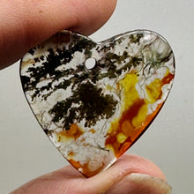 Load image into Gallery viewer, Glowing 29mm Red Limbcast Agate Heart Pendant Bead 5775Ai
