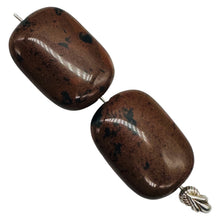 Load image into Gallery viewer, 2 Mahogany Obsidian Pendant Beads
