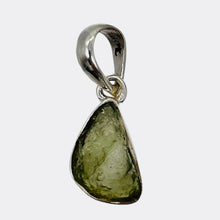 Load image into Gallery viewer, Moldavite 9.4ct Sterling Silver Teardrop Pendant | 7/8&quot; Long| Green| 1 Pendant |
