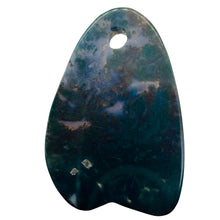 Load image into Gallery viewer, Hand Carved Bloodstone Jasper Bead Pendant Bead | 61x41x6mm | 1 Bead |
