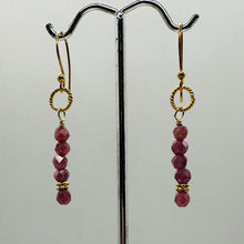 Load image into Gallery viewer, Glam Natural Sapphire and 22K Vermeil Earrings 306618E
