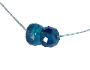 8 Dazzling AAA Neon Blue Apatite 4mm Roundel Beads 490B