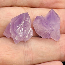 Load image into Gallery viewer, Amethyst Natural Crystal Bead Parcel | 21x16x14 and 20x18x14mm| Purple| 2 Beads|
