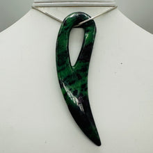 Load image into Gallery viewer, Ruby Zoisite Comma Bead | 94x28x6mm | Green Red | 1 Pendant Bead |

