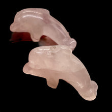 Load image into Gallery viewer, Pink Rose Quartz Dolphin Figurine Worry Stone | 22x12x7.5mm | Pink
