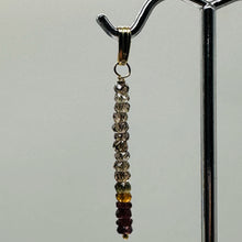 Load image into Gallery viewer, Sapphire Faceted Rondelle 14K Gold Filled Pendant|Red Orange Green| 1 1/2&quot; Long|
