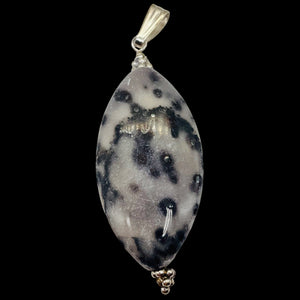 White and Blake Spotted Mookaite Sterling Silver Pendant! | 2 1/4" Long |