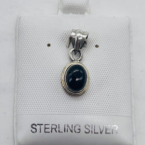 Onyx Sterling Silver Drop Pendant | 3/4" Long | Black | 1 Pendant |