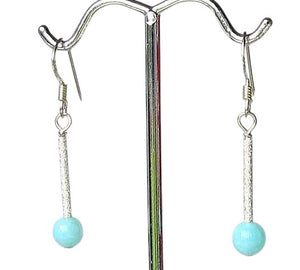 Seafoam Peruvian Opal & Sterling Silver Earrings 6134