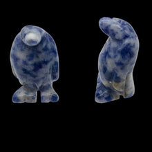 Load image into Gallery viewer, March of The Penguins 2 Carved Sodalite Animal Beads | 21.5x12.5x11mm | Blue
