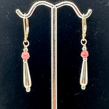 Load image into Gallery viewer, Glam Natural Purple-Red Sapphire &amp; Silver Earrings 306618F
