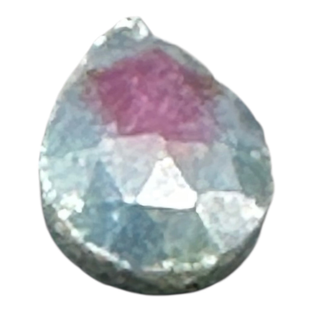 Ruby Zoisite Exquisite Flat Pear Briolette Bead | 9x6x3mm | Green, Red | 1 Bead|