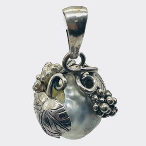 South Sea Pearl Sterling Silver Teardrop Pendant | 1" Long | Silver Gray | 1 |