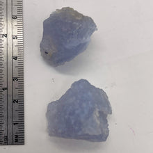 Load image into Gallery viewer, Blue Chalcedony 22g Druzy Nugget Beads| 26x24x18 to 25x22x22mm | Blue | 2 Beads|
