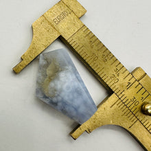 Load image into Gallery viewer, Chalcedony Druzy 20ct Designer Cut Pendant Bead | 26x16x8mm | Blue | 1 Bead |
