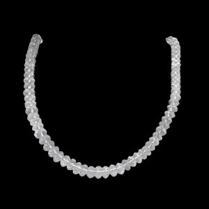 Quartz Clear Faceted Rock Crystal Rondelle Strand | 8x5mm | Clear | 90 Beads |