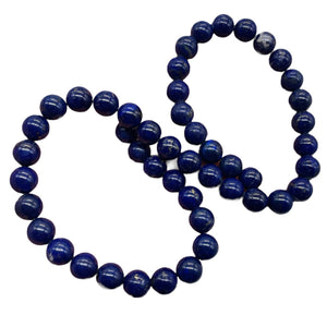 Rare Three Natural Lapis 8mm Round Beads 10265A