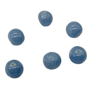 Angelite Round Bead Parcel | 10mm | Blue | 6 beads |