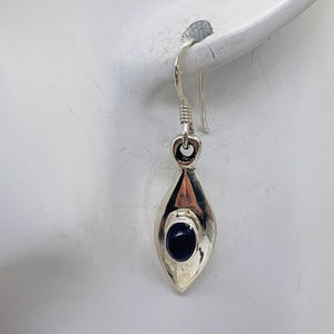 Royal Natural Amethyst Sterling Silver Drop Earrings | 1 1/2" Long |