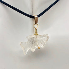 Load image into Gallery viewer, Quartz Koi Fish Pendant Necklace | Semi Precious Stone Jewelry | 14k Pendant
