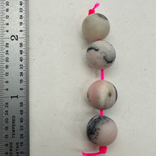Load image into Gallery viewer, Peruvian Opal Matte Finish Round Bead Parcel | 12mm | Pink, Black | 4 Beads |
