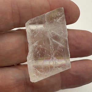 Optical Calcite Iceland Spar 39g Rectangular Display Specimen| 36x25x16mm| Clear