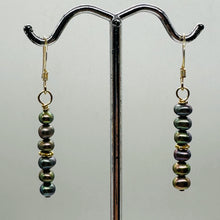 Load image into Gallery viewer, Coppery Rainbow Platinum Freshwater Pearl 14K Gold Filled Earrings 4mm 1.5"
