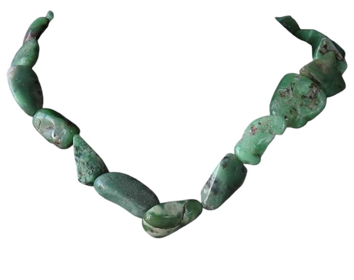 377cts Designer Chrysoprase Nugget Bead Strand 110138E