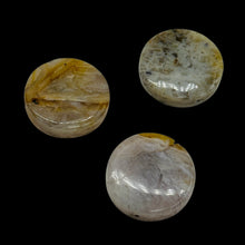 Load image into Gallery viewer, 3 Beads of Window Pane Agate 20mm Coin 9200
