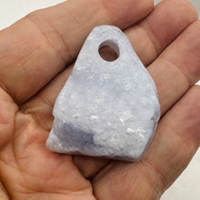 Load image into Gallery viewer, Druzy Blue Chalcedony Design Pendant Bead | 120cts | 47x34x10mm | 1 Bead |
