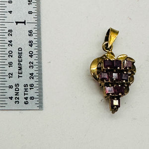 Ruby Gemstone Vermeil Pendant Necklace | Red | 1 inch long | 1 Pendant |