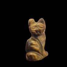Load image into Gallery viewer, Adorable Tigereye Kitty Cat Figurine | 20x12x9mm | Golden Brown
