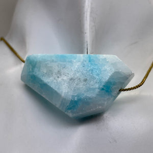 84cts Druzy Natural Hemimorphite Pendant Bead | Blue | 45x36x10mm | 1 Bead |