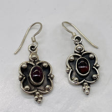 Load image into Gallery viewer, Stellar Red Garnet &amp; 925 Sterling Silver Drop/Dangle Earrings | 1 1/4&quot; Long |
