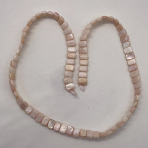 Mother of Pearl Double Drilled Half Strand Rectangle Cut| 8x5x3mm| Pink|40 Beads