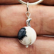 Load image into Gallery viewer, Pink Peruvian Opal Matte Finish Drop Pendant | Pink, Black | 1 1/4&quot; Long |

