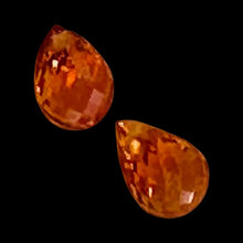 Load image into Gallery viewer, Padparadscha Faceted Sapphire Beads | 0.51cts | Orange | Briolette | 2 ea |
