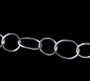 Perfect Polished Silver Circle Chain 4 inches 10321