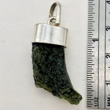 Load image into Gallery viewer, Blue Green Moldavite Pendant 26x12x8mm | 1 1/2" long
