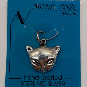 Kitty Cat Sterling Silver Charm | 3/4" Long | Silver | 1 Pendant |