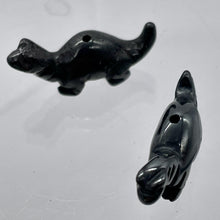 Load image into Gallery viewer, Dinosaur Hematite Diplodocus Animal Beads 009259HM | 25x11.5x7.5mm | Graphite
