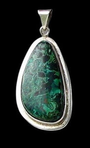Stunning Chrysocolla in Sterling Silver Pendant 6839