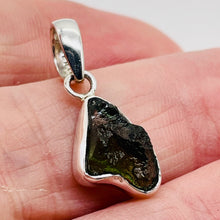 Load image into Gallery viewer, Moldavite 10.91ct Sterling Silver Free-form Pendant | 1&quot; Long | Green |
