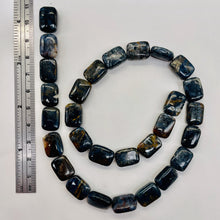Load image into Gallery viewer, Pietersite Rectangle Bead Strand| 15x10x4mm | Deep Blue Black | 29 Beads |
