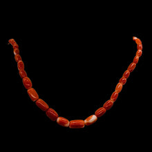 Load image into Gallery viewer, Coral Oval Graduated Beads Strand | 16&quot; Long | 8x4 to 6x3mm | Red | 1 Strand |
