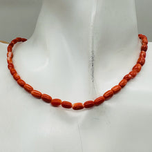Load image into Gallery viewer, Coral Oval Graduated Beads Strand | 16&quot; Long | 8x4 to 6x3mm | Red | 1 Strand |
