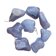 Load image into Gallery viewer, Chalcedony 8" Strand Nugget Beads | 25x23x8-22x19x12mm | Blue | 8 Beads |
