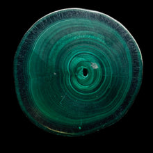 Load image into Gallery viewer, Malachite 31g Polished Round Stalactite Slice | 41x41x7mm | Green | 1 Specimen |

